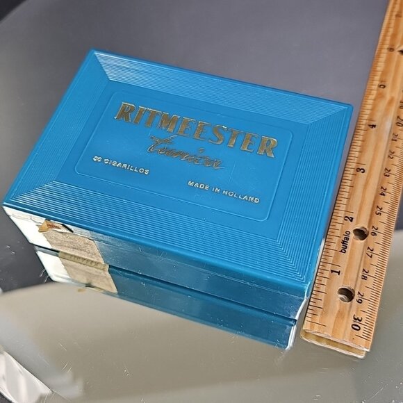 Ritmeester Tunica Container Box Blue 50 Cigarillos Holland Read Vintage - Picture 7 of 12